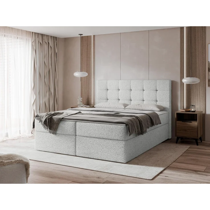 Boxspringbett Gazel Boucle (Farbe: Lambi 11, Größe: 180x200) – Bild 2