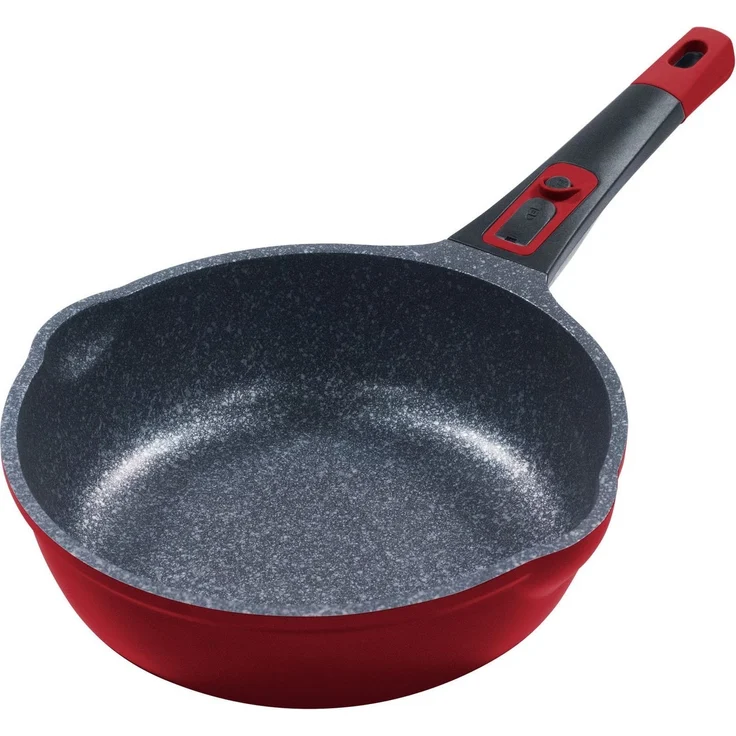 KING Pfannen-Set Moonscape, Aluminiumguss (Set, 5-tlg, je 1 Pfanne Ø 20/24/28/28 cm, H: 4,5/5/5,5/8,5 cm, - 1/1,9/2,5/4 l), abnehmbarer Griff, MOONSCAPE-Beschichtung, Induktion – Bild 2