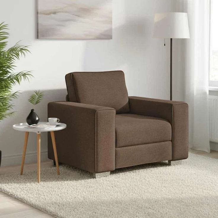 vidaXL Sofa-Sessel Braun 100 cm Stoff 4105211 – Bild 1