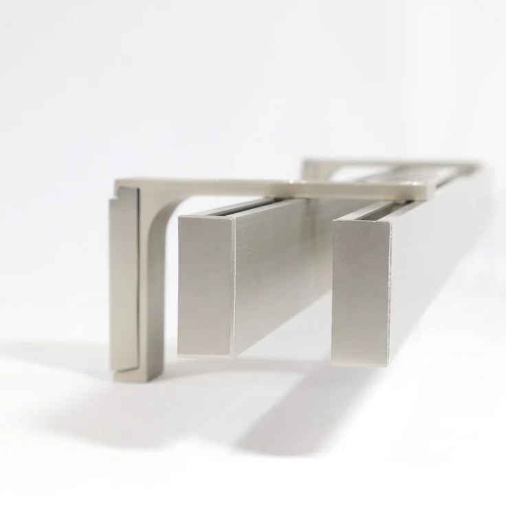 Deco-Raum® Gardinenschiene Innenlauf Loft | Größe: 70cm | Material: Aluminium | Farbe: Edelstahl-optik – Bild 5