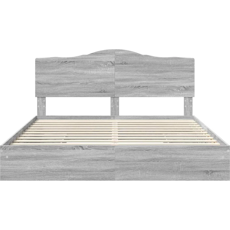 vidaXL Aufbewahrungsbett Graues Sonoma 200 x 200 cm Holzwerkstoff 3413476 – Bild 7