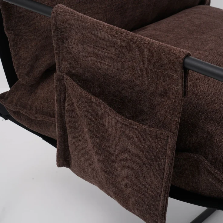 Albatros Designer Vintage Sessel Breston, hochwertiger Stoff Bezug in Braun, sehr bequem, Relaxsessel Loungesessel für Wohnzimmer, Schlafzimmer oder als Fernsehsessel – Bild 4