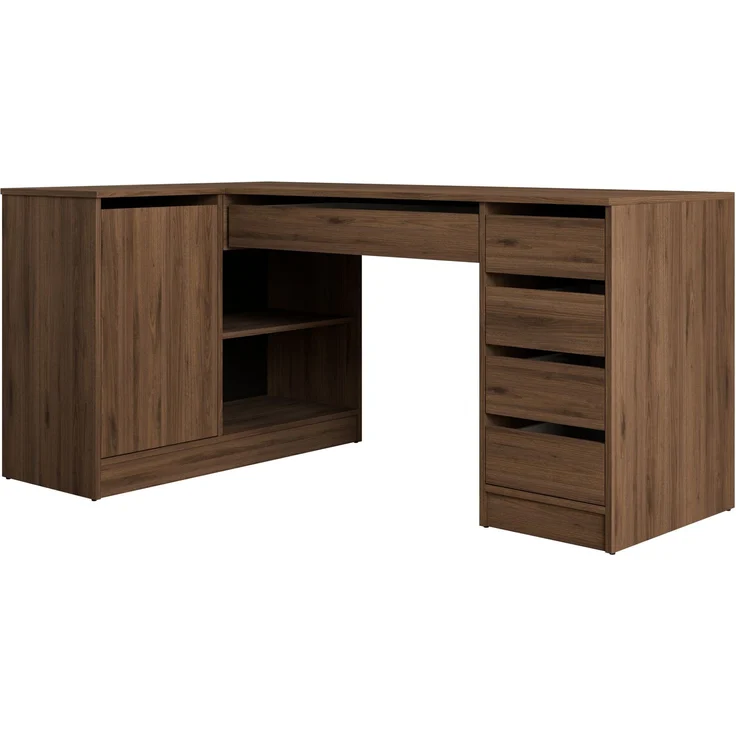 Eckschreibtisch / Eckschminktisch Ada (Farbe: Nuss Okapi) – Bild 3