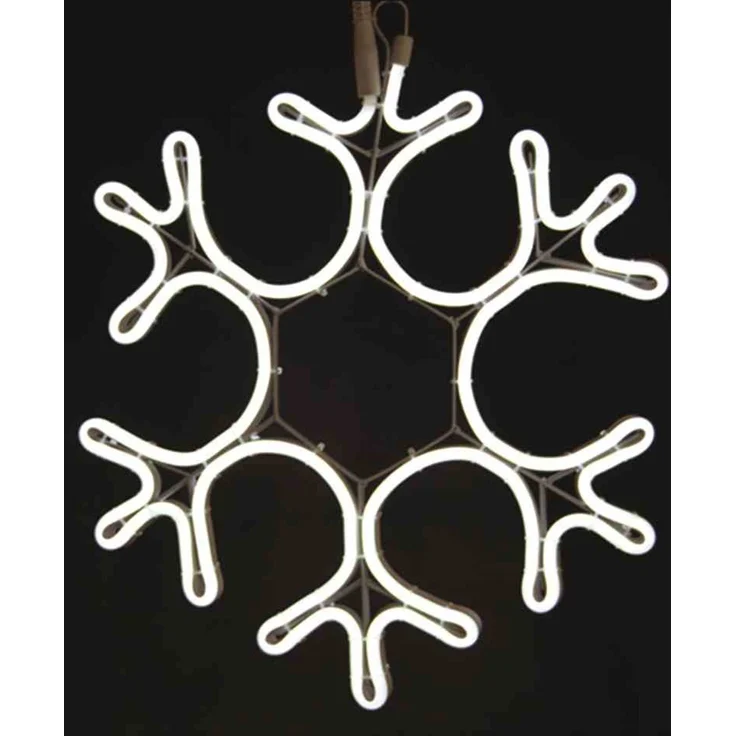 Neon Lichtschlauch Schneeflocke Fensterdeko Weihnachtsdeko Leuchtojekt Lichter