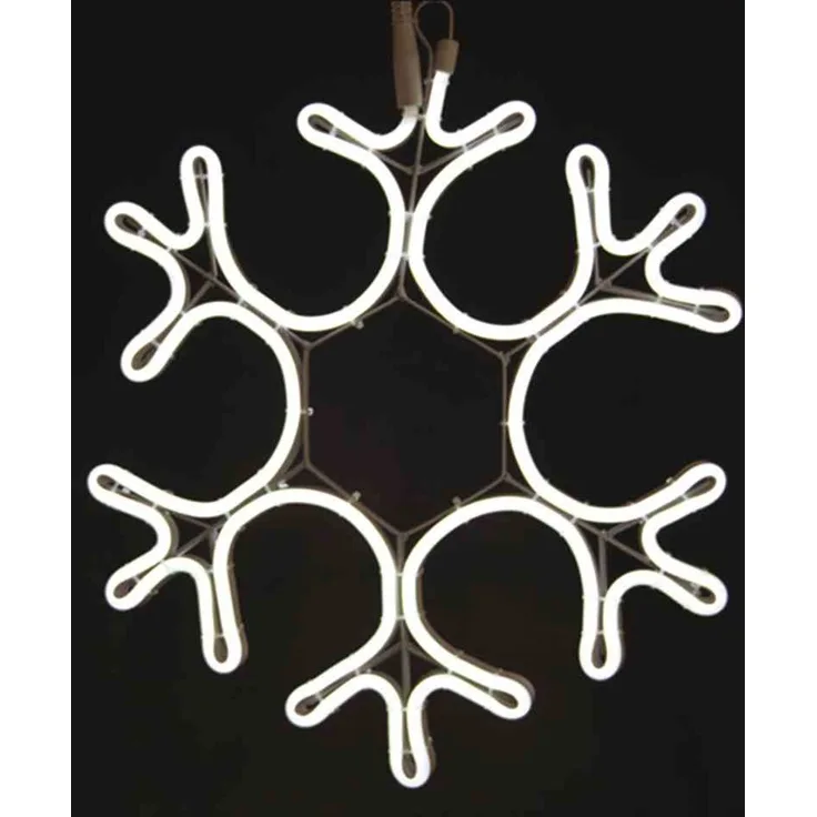 Neon Lichtschlauch Schneeflocke Fensterdeko Weihnachtsdeko Leuchtojekt Lichter