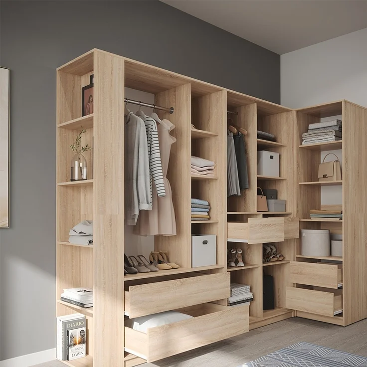 Kleiderschrank Elmo Sonoma 50x200 cm 5er Set Vicco – Bild 5