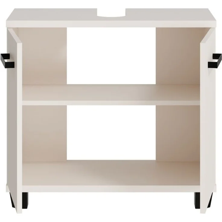 Waschbeckenunterschrank >VERIS< in Sand - 68,6x62x34,8cm (BxHxT) – Bild 3