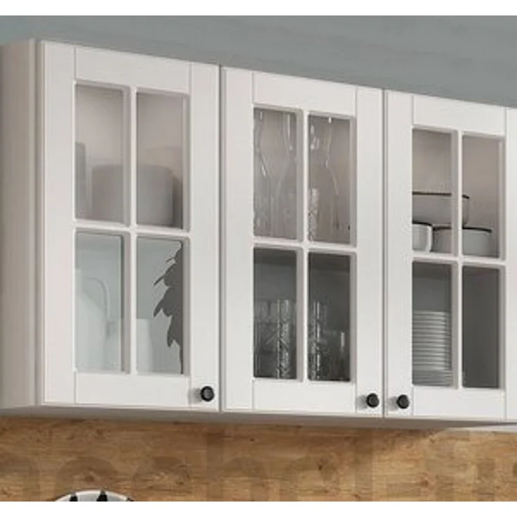 Möbel für Dich Küchenzeile Landhaus Eckküche LORA L-Form 235x365 cm, 11-teilig, Fronten in Weiß, Beige oder Grau – Bild 6