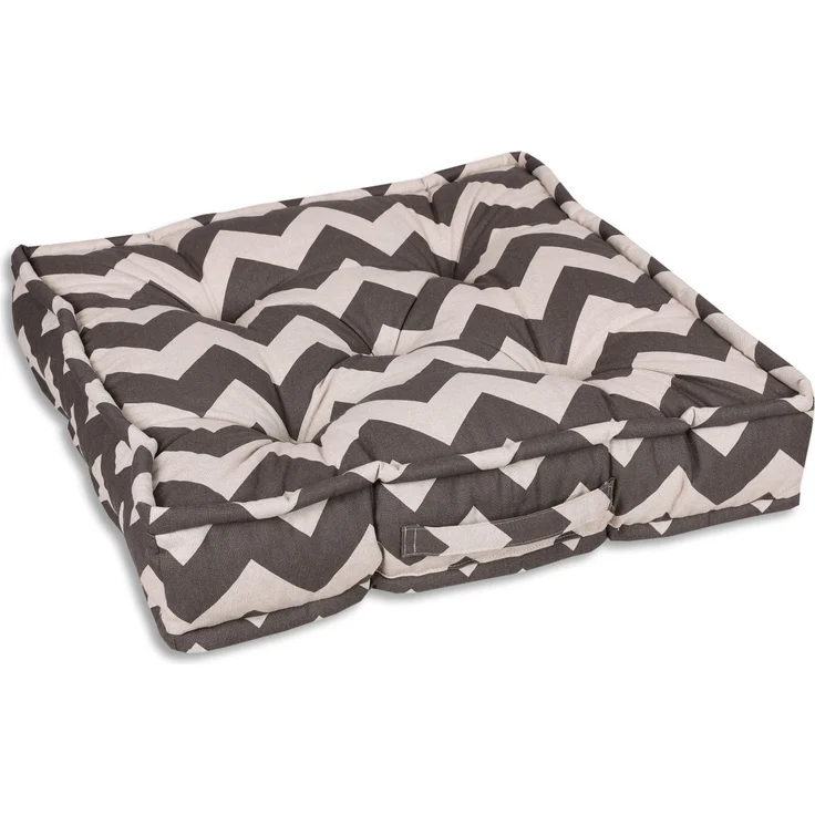 GO-DE Bodenkissen 60 cm x 60 cm x 12 cm, grau 70% Baumwolle/30% Polyester Kissen – Bild 5