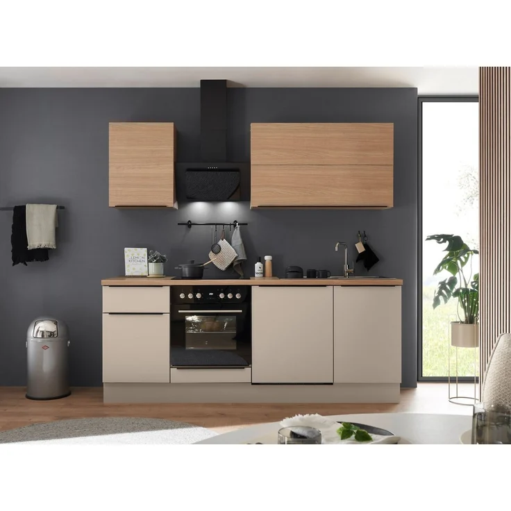 KOCHSTATION Küchenzeile Cocco B/H/T 220x211x60 cm, Breite 220 cm, wahlweise mit E-Geräten und Induktion – Bild 2