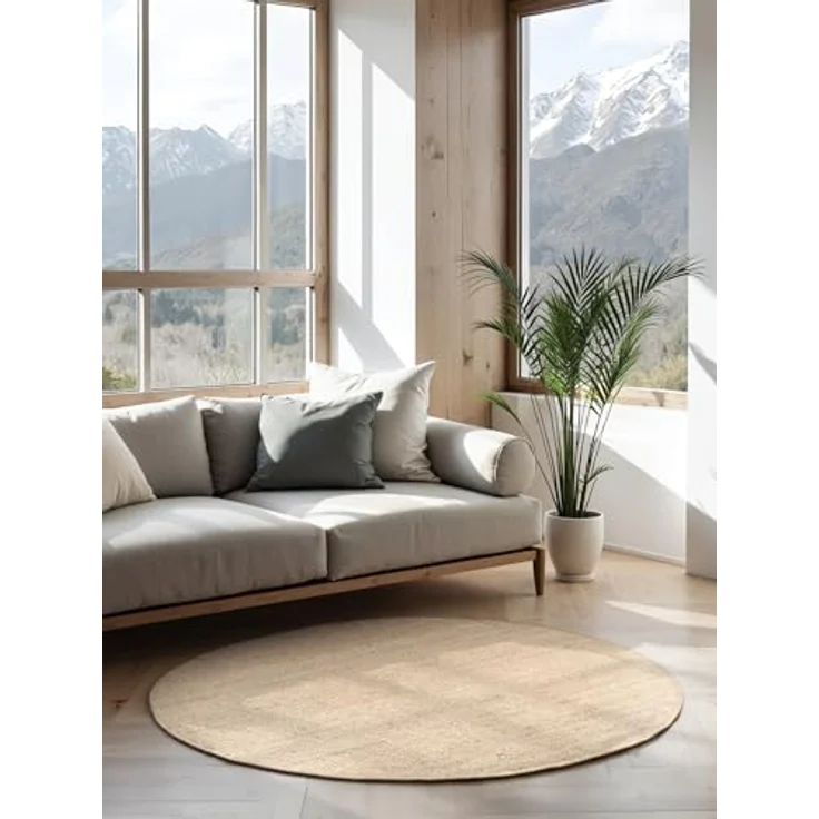 HANSE Home Teppich Jaipur Juteteppich, als Läufer und in Rund, rechteckig, Höhe: 10 mm, 100% Naturfaser, Wohnzimmer, Esszimmer, Schlafzimmer, GRS – Bild 2