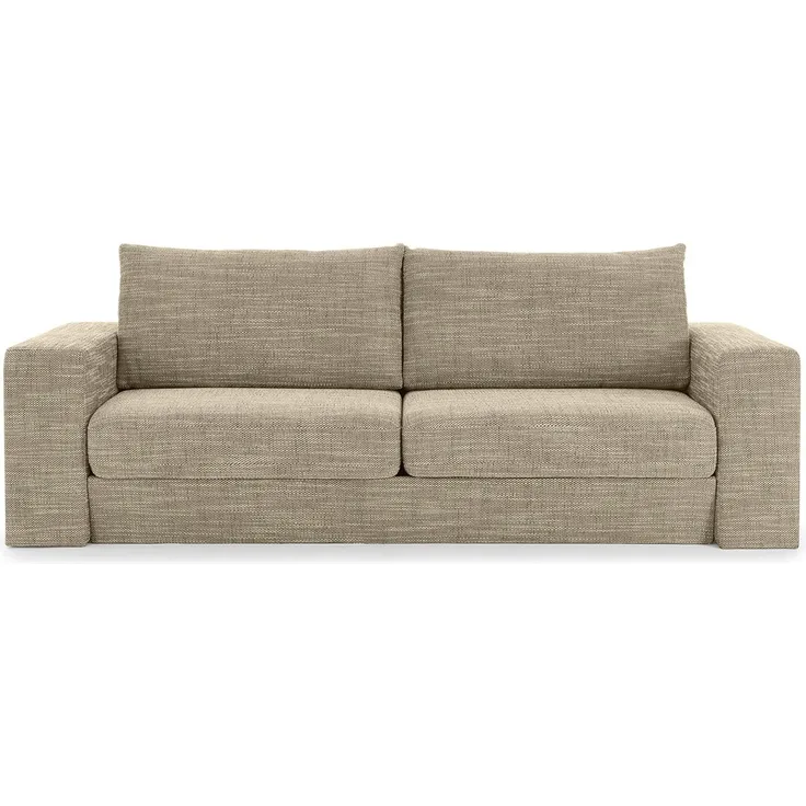 LOOKS by Wolfgang Joop Looks V-1 Designer Sofa mit Hockern, 2 Sitzer Couch, Funktionssofa, beige-braun, Sitzbreite 200 cm