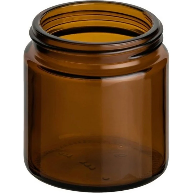 gouveo Make-Up Organizer Cremetiegel aus Braunglas mit Schraubdeckel - Leere Cremedose aus Glas, 24-tlg, 120ml/schwarz-matt, Schutz für lichtempfindlichen Inhalt – Bild 3