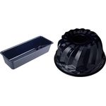 Dr. Oetker Brotbackform 35 cm Back-Liebe Emaille – 35er Kasten Kastenform in Dunkelblau & Guglhupf Backform Ø 24 cm Back-Liebe Emaille – 24er Gugelhupfform in Dunkelblau
