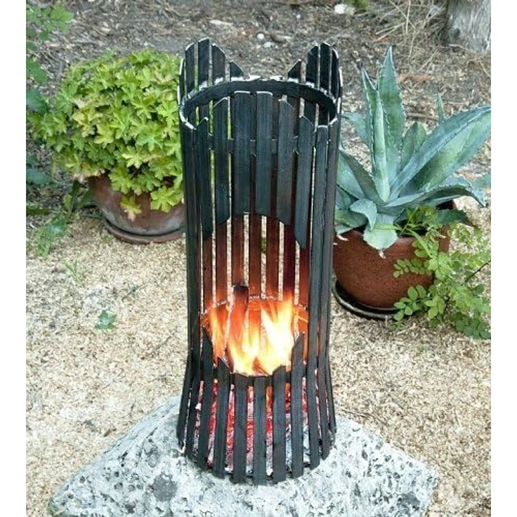 Feuersäule Albero Feuerkorb 80002 Feuerschale 60cm Metall Feuerstelle Säule – Bild 1