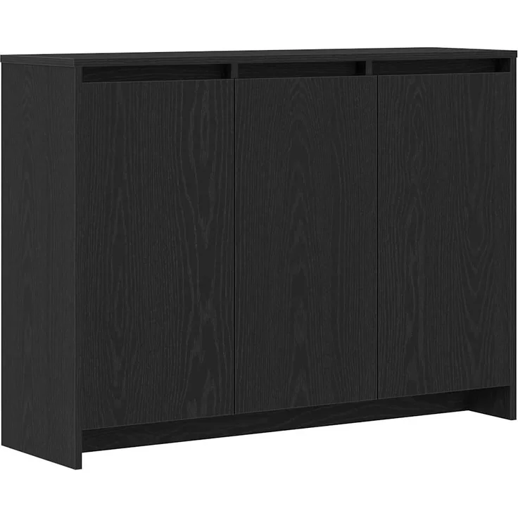 vidaXL Sideboard Schwarz 102 x 29,5 x 75 cm Holzwerkstoff 862084