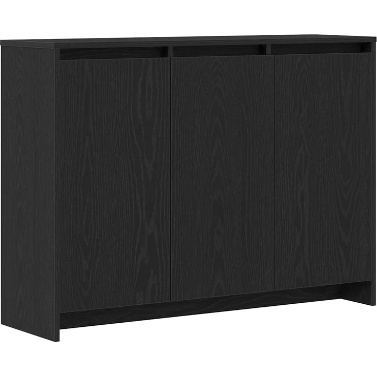 vidaXL Sideboard Schwarz 102 x 29,5 x 75 cm Holzwerkstoff 862084 – Bild 1