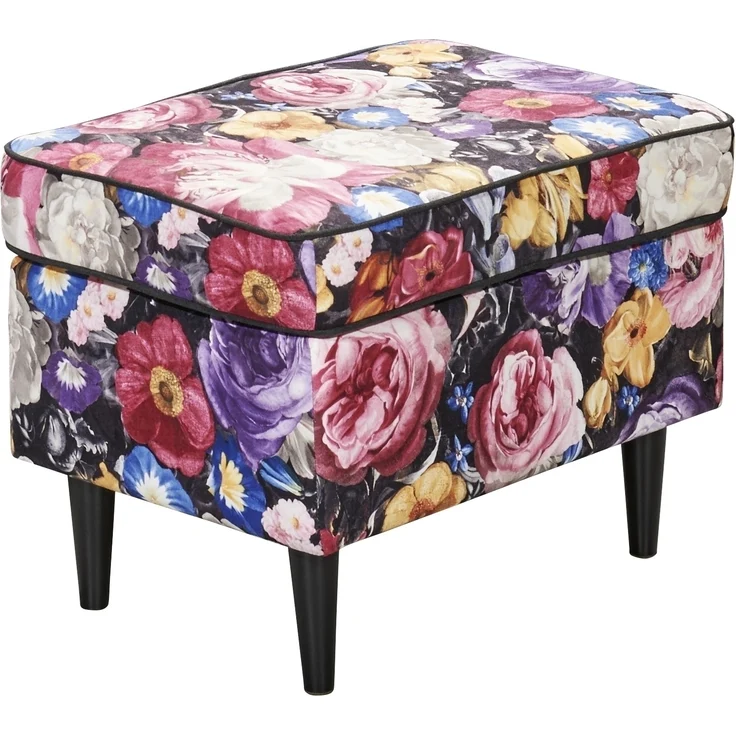 Ohrensessel >LAUREL< (Sessel mit Hocker) in Flower - 78x102x98 (BxHxT) – Bild 5