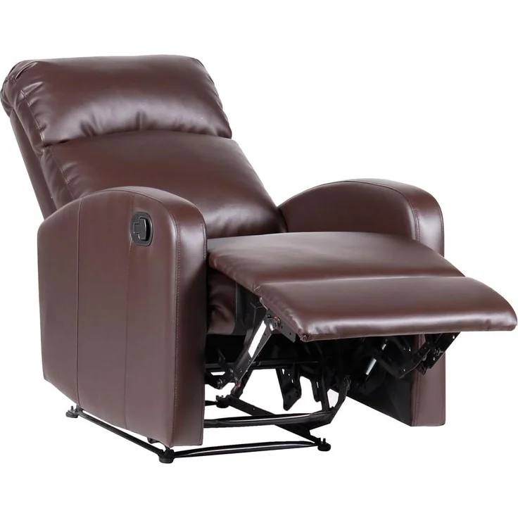 Svita 'Lex' Relaxsessel mit Liegefunktion, ergonomisch geformt, Kunstleder braun, 101 x 91 x 65 cm – Bild 5