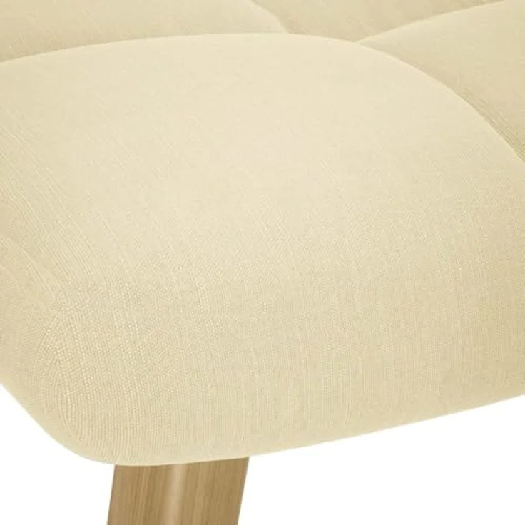 vidaXL Schaukelstuhl mit Fußhocker Creme Stoff 4016807 – Bild 4
