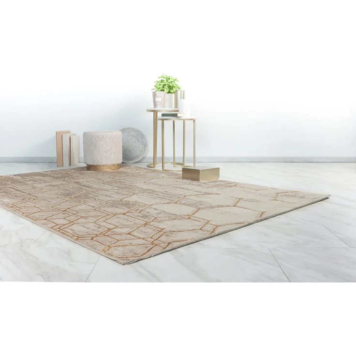 Kayoom Teppich Mineral 525, rechteckig, Höhe: 12 mm, Kurzflor, Hoch Tief Struktur, Wohnzimmer – Bild 3