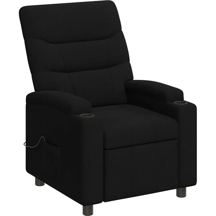 vidaXL Massagesessel mit Liegefunktion Schwarz 75 x 95 x 103 cm Stoff 42051212 – Bild 5