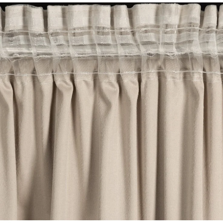 Vorhang DANI mit Rüsche Velours Samtvorhänge beige 140x270 cm Kräuselband – Bild 8