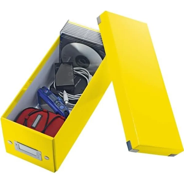 Leitz Ablagebox Click & Store Wow CD Graukarton gelb – Bild 2