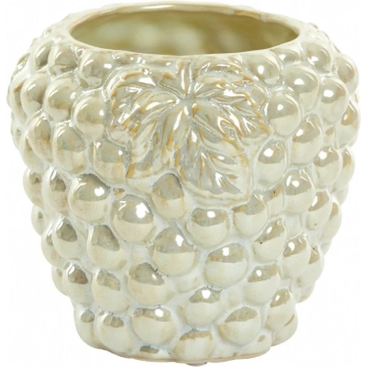 Dekovase Vase GRAPE von Light & Living Blumenvase Ø15x14 cm Keramik Creme – Bild 2
