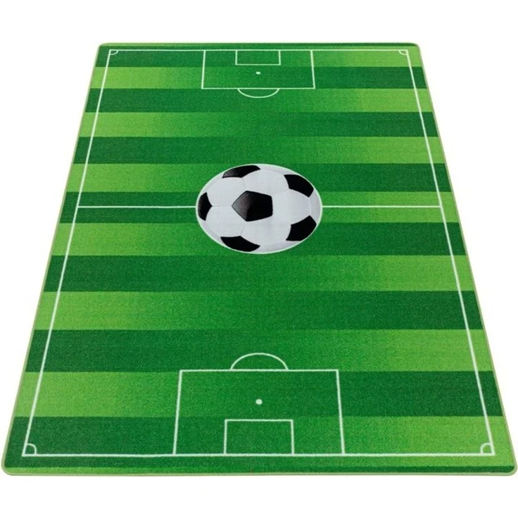 Ayyildiz Teppiche Kinderteppich PLAY 2911, rechteckig, Höhe: 6 mm, robuster Kurzflor, Fußball, Rasen,Kinderzimmer – Bild 4