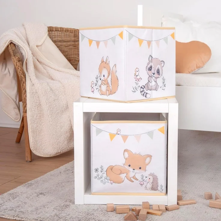 Herding Aufbewahrungsbox Storage-Box für Baby Kind Waldfreunde 30x30x30 cm – Bild 3
