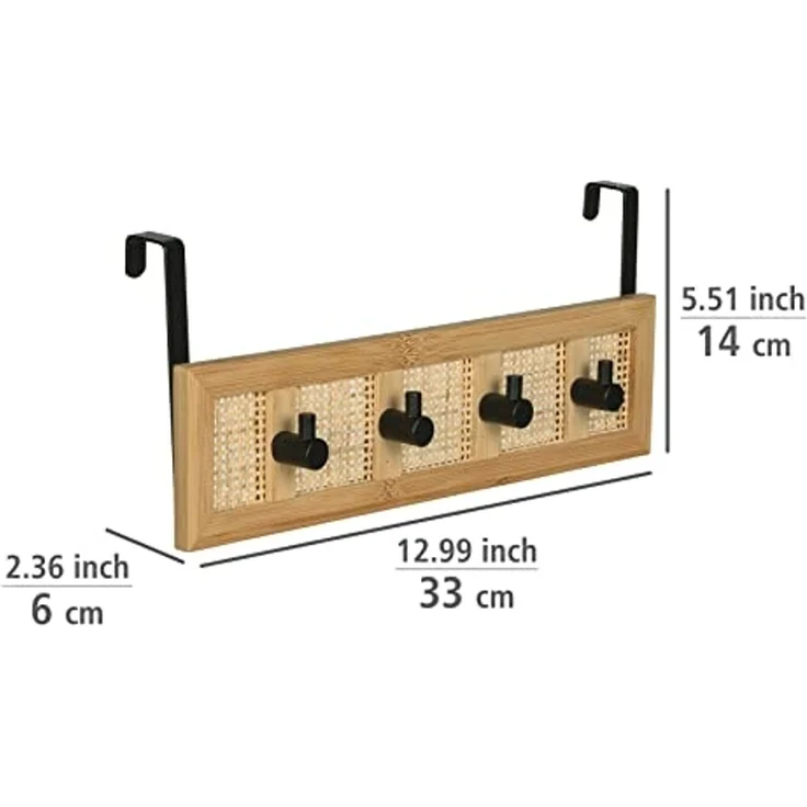 Türhakenleiste ALLEGRE BAMBOO, 4 Haken, WENKO – Bild 3
