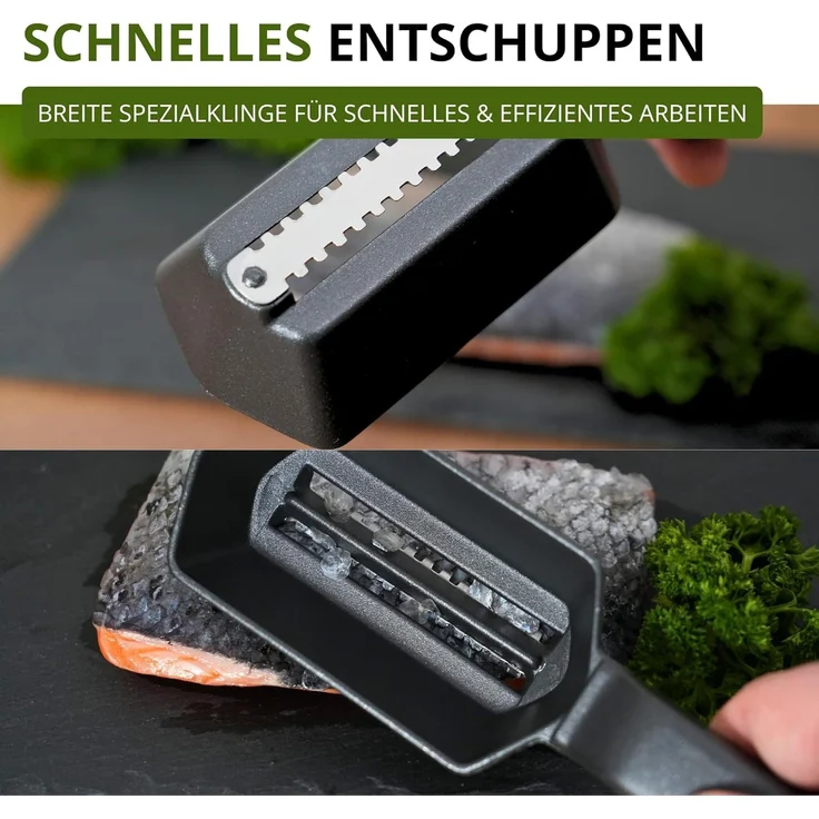 WESTMARK Fischbesteck »Scalex« Black Edition, Entschupper, Aluminium, Edelstahl, griffige Haptik – Bild 3