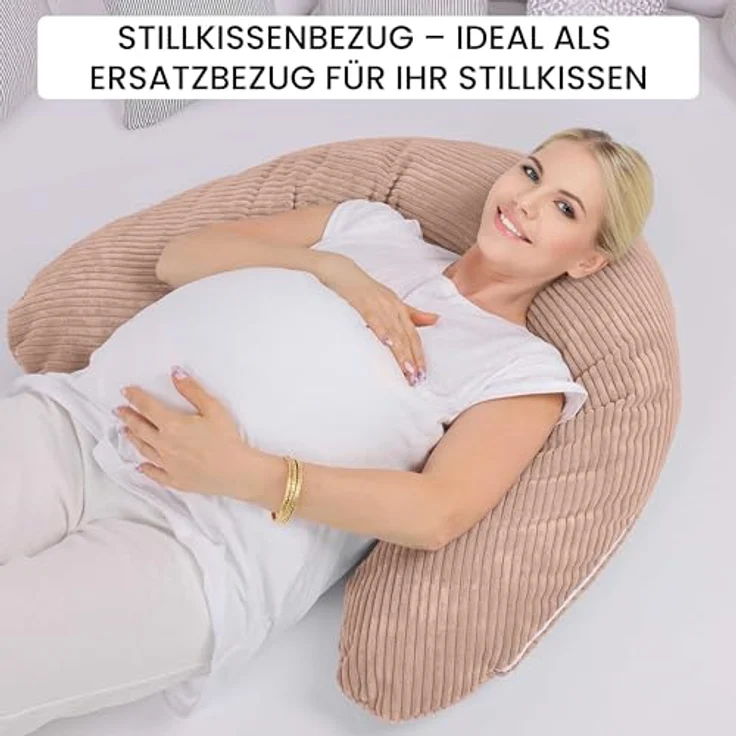 Amilian Stillkissenbezug 170 cm - Kissenbezug für Schwangerschaftskissen, Seitenschläferkissen, weicher und pflegeleichter Bezug - ideal als Ersatzbezug – Bild 5
