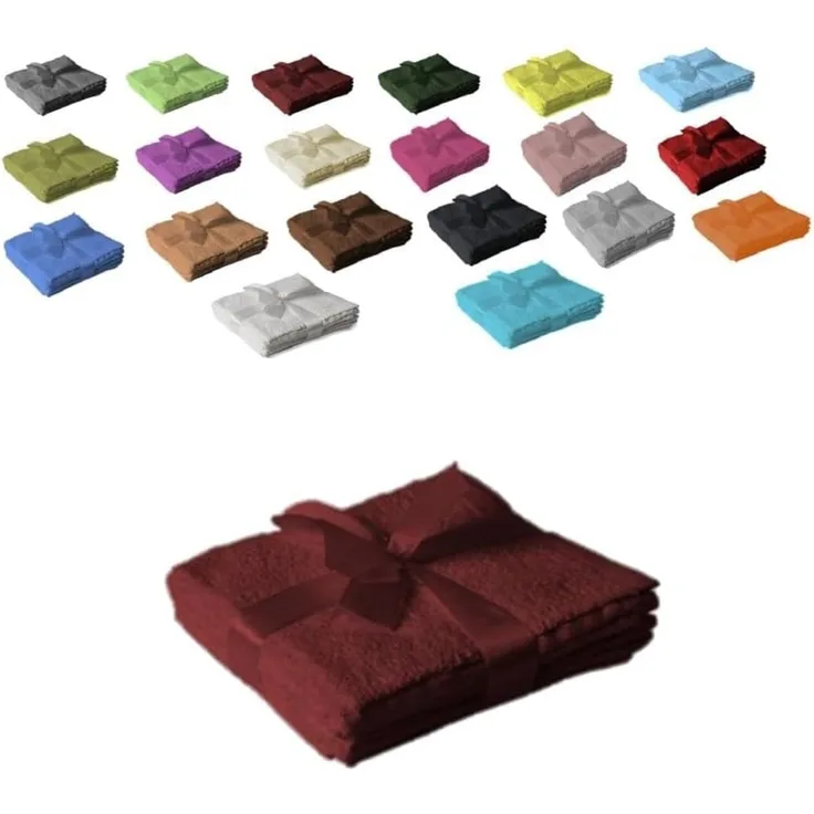 Seiftuch 4er Set 30 x 30 cm Bordeaux