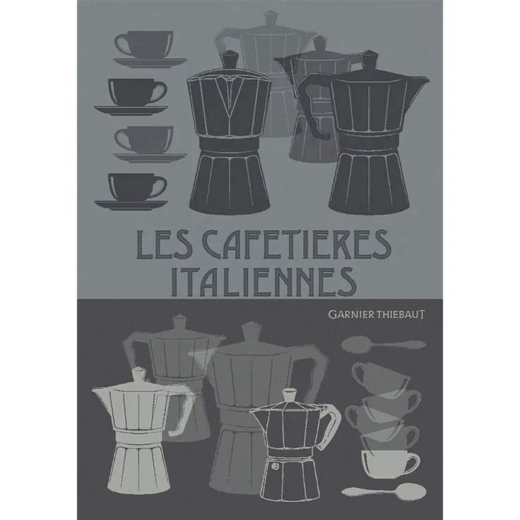 Garnier-Thiebaut Geschirrtuch Cafetiere Italienne Vert De Gris 50x70 Cm 100% Baumwolle