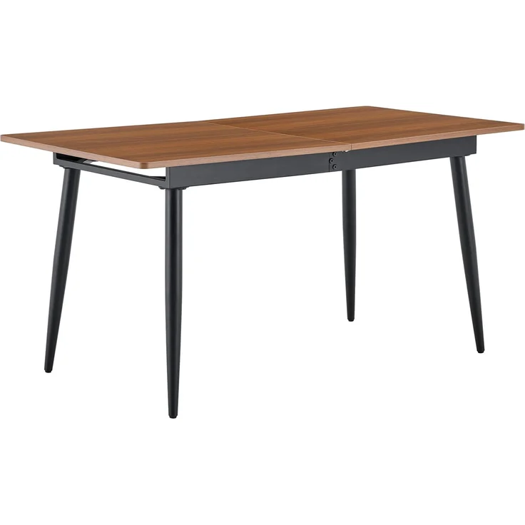 Esstisch aus MDF mit Metallgestell, 190,5/150x80x76,2 cm, Walnuss – Bild 9
