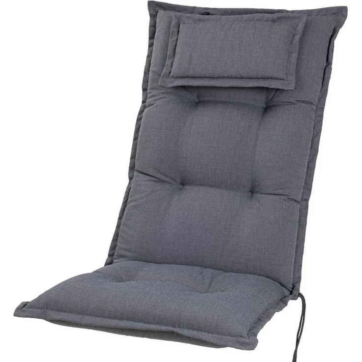 KETTtex Hochlehnerauflage Hochlehner Rom 50089-51 grau meliert 123x50x9 cm KETTtex, (1 St), mit Bindebändern – Bild 3