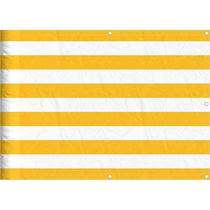 vidaXL Balkon-Sichtschutz Gelb und Weiß Gestreift 75x1000 cm 42002041 – Bild 1