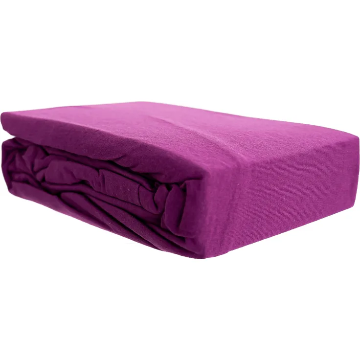 Jersey Spannbettlaken 100% Baumwolle 200-200x220 cm + 40 cm Rundumgummizug Lila
