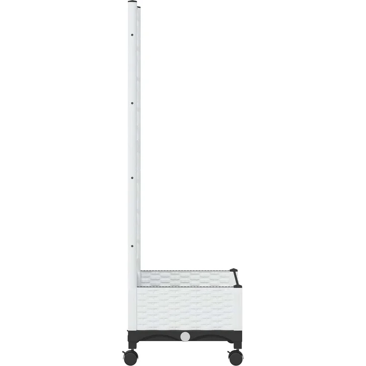 vidaXL Pflanzkübel mit Spalier und Rädern Weiß 40 x 40 x 131,5 cm PP 3422918 – Bild 4