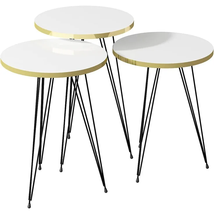Beistelltisch 3er Set Weiß 21256290