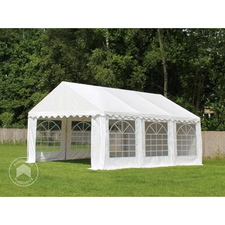 Party-Zelt Festzelt 4x6 m Garten-Pavillon -Zelt PVC Plane 700 N in weiß Wasserdicht – Bild 2