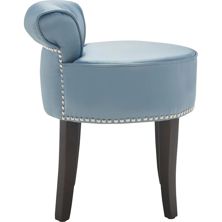 SAFAVIEH Contemporary Upholstered Vanity Chair, in Blue – Bild 5