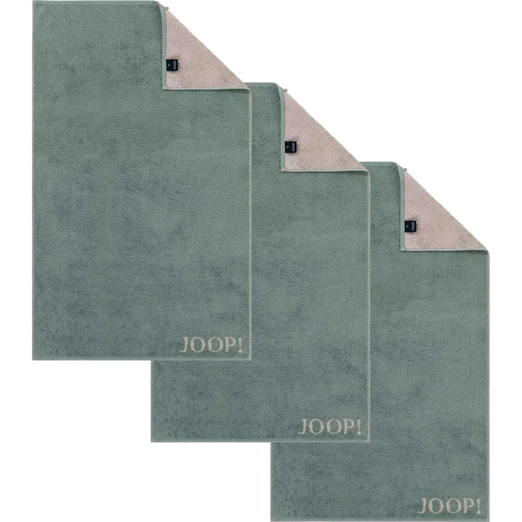 JOOP! Gästetuch Classic Frottierkollektion, 3er Pack - Walkfrottier Pinie 30x50cm – Bild 1