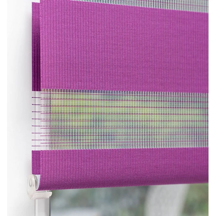 Doppelrollo Klemmfix Doppelrollo / Duo Rollo, 45x150 cm, aubergine, Victoria M, blickdicht, ohne Bohren, freihängend, Klemmfix – Bild 4