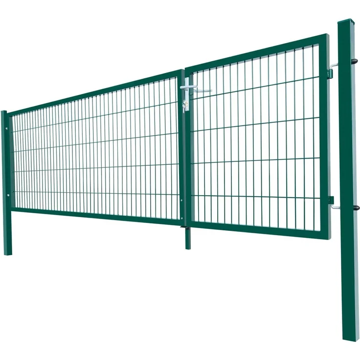 Home Deluxe Doppelflügel Gartentor ADITUS - Grün, feuerverzinkter Stahl, 350 x180 x6 cm – Bild 2