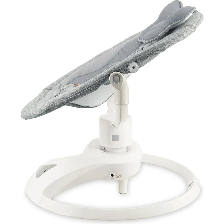 MoMi Babywippe PEARL für Babys bis 9 kg, 360° drehbarer Sitz, LED-Panel, Bluetooth, Fernbedienung, Batterie- oder Netzbetrieb, Netzteil mit USB-Kabel, 5-Punkt-Sicherheitsgurt, Bügel und Spielzeug – Bild 11