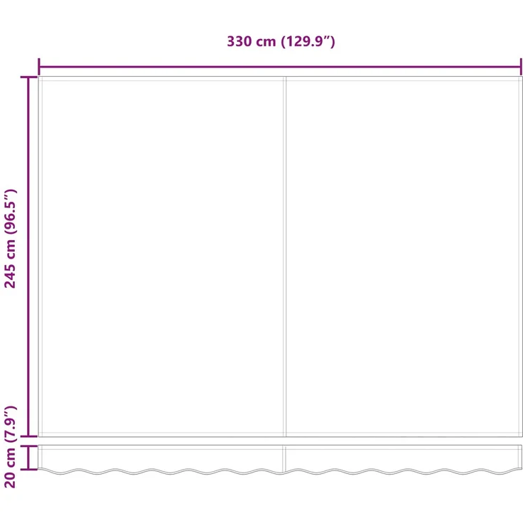 vidaXL Markisenrahmen Gelb und Grau 350 x 250 cm 3330319 – Bild 11