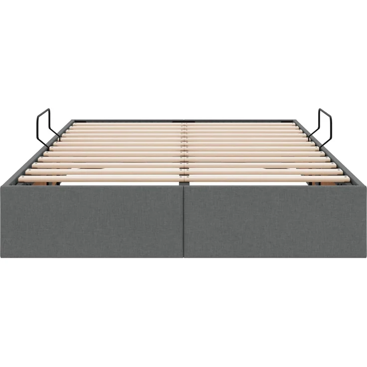 vidaXL Ottoman Bettgestell mit Speicher Dunkelgrau 120 x 200 cm Stoff 3442815 – Bild 7